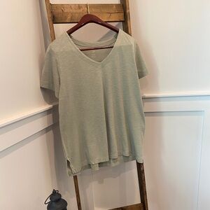 J.Jill Pima Slub-Knit V-Neck Tee